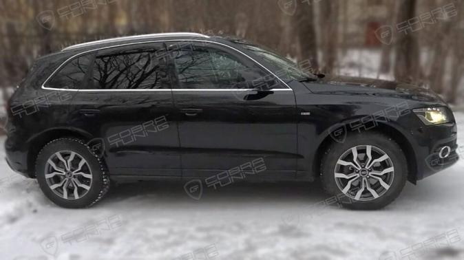 Дефлекторы окон (ветровики) Audi Q7 5d 2005-2010; 2010-2015 (Ауди Ку7) Кобра Тюнинг